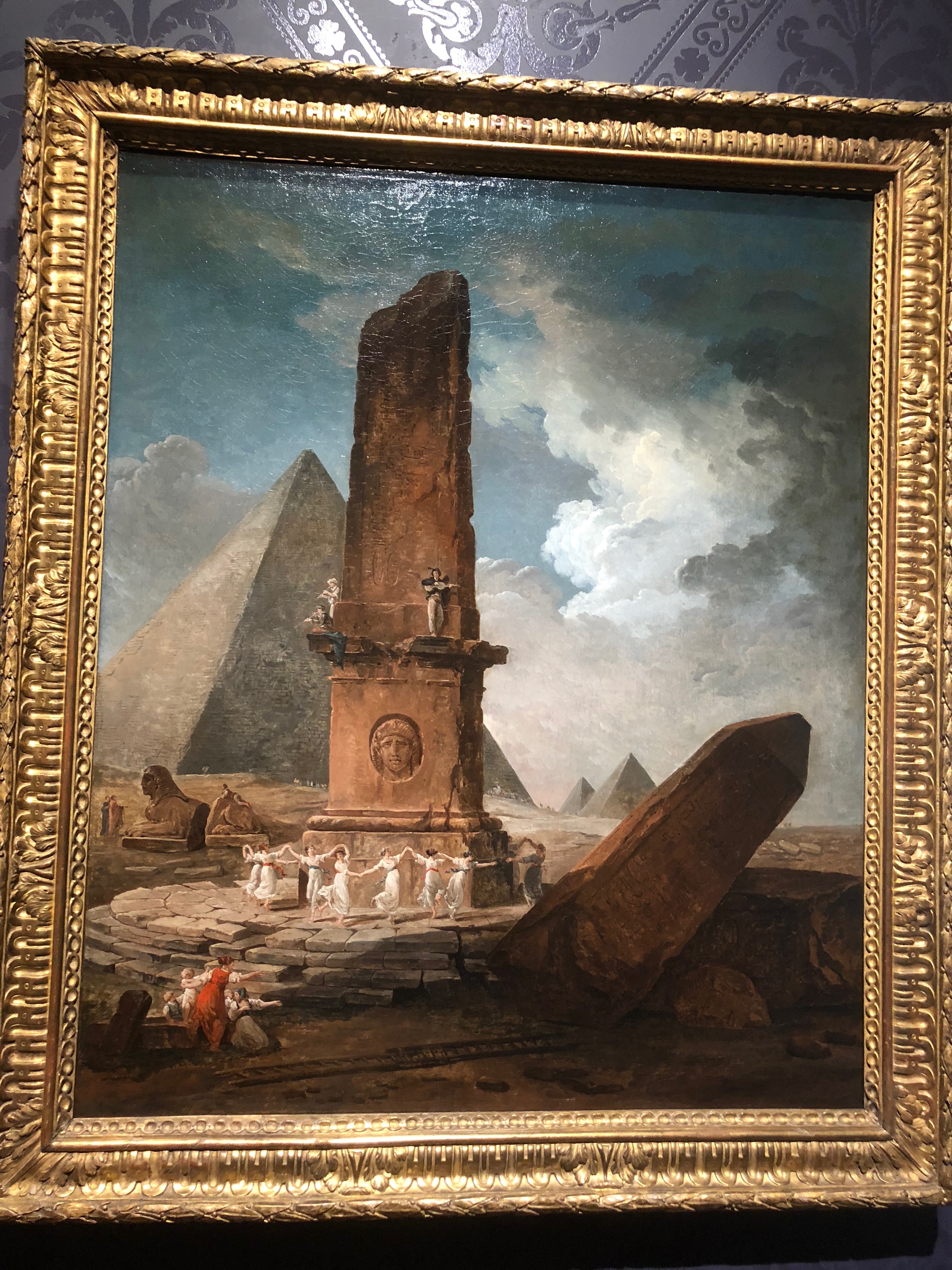 Jeunes filles dansant autour d'un obélisque (Hubert Robert, 1798)