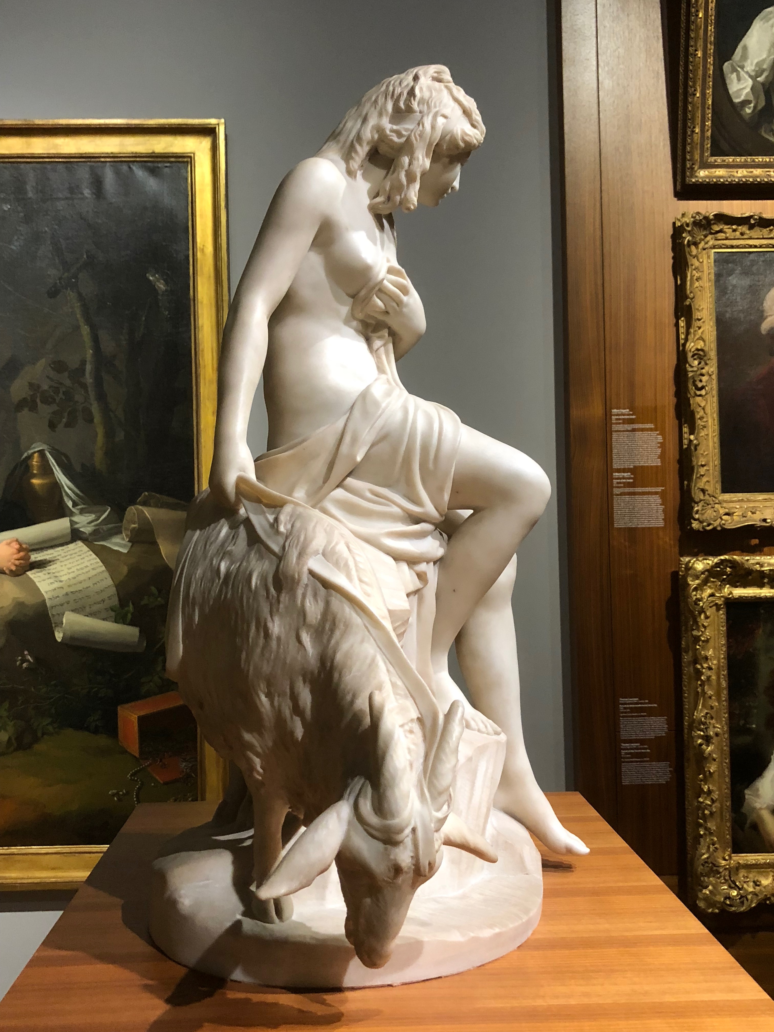 La nymphe Amalthée ou La jeune fille à la chèvre (Pierre Julien, 1786-1787)