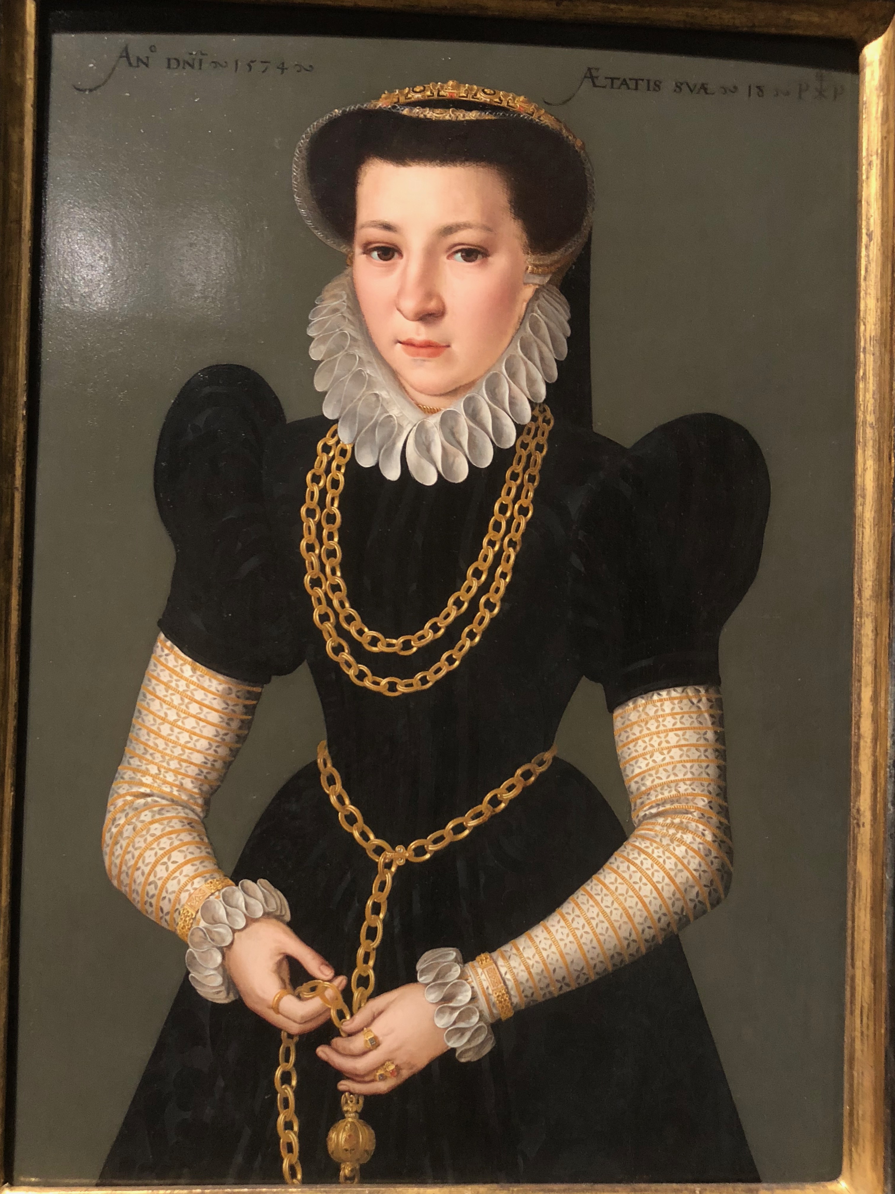 Paire de portraits de maraige d'un homme de vingt-cinq ans et d'une jeune femme de dix-huit ans (Pieter Jansz Pourbus, 1574)