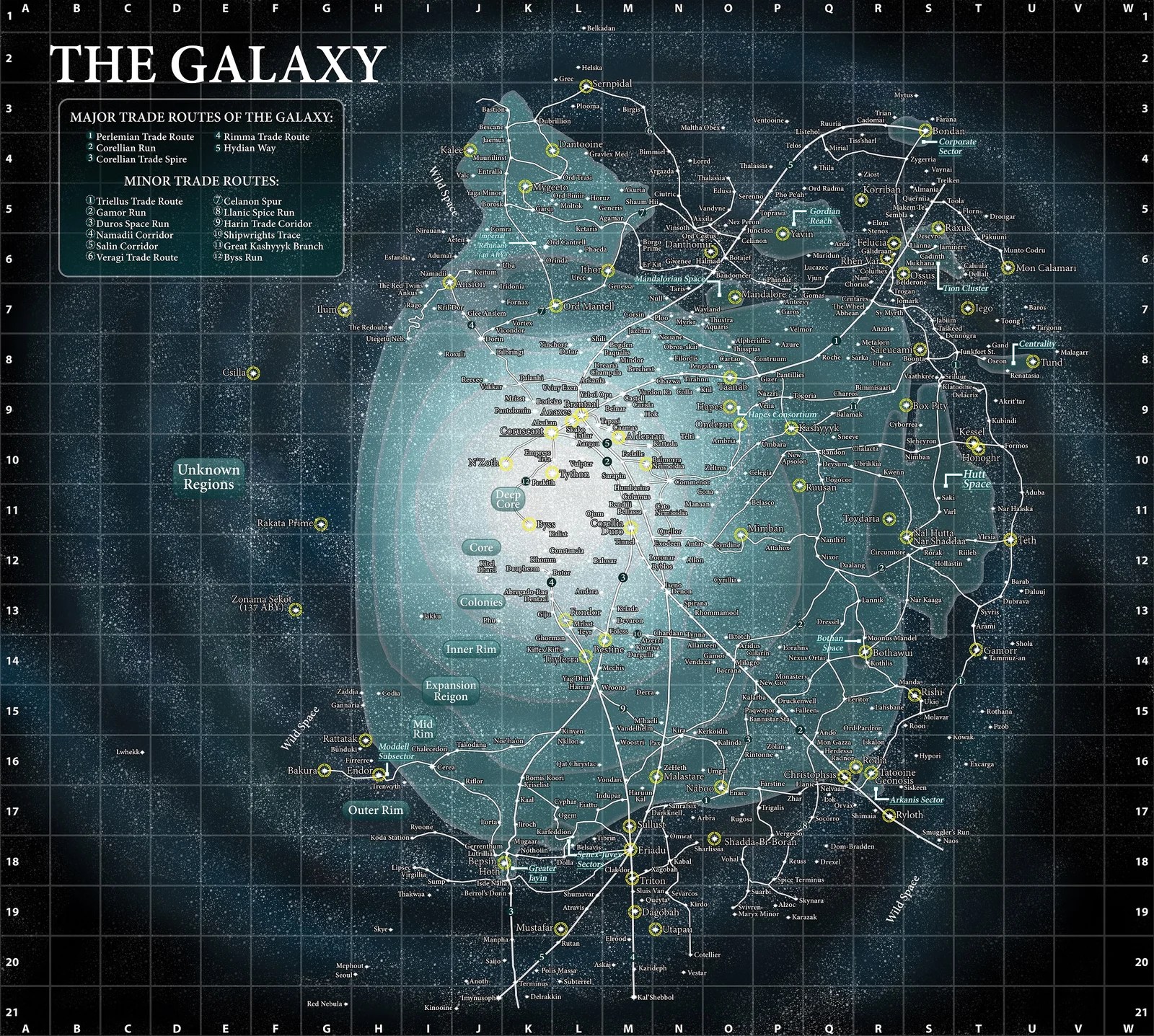 Map Of Star Wars Senate MapRoutesC 