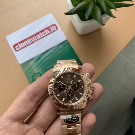 Rolex Daytona Rose Gold Replica Chocolate Dial Ref116505 4130 Clone Movement
