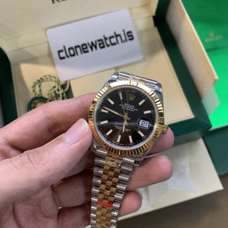 Superclone Rolex Datejust 41 Two Tone Black Dial Swiss 3235