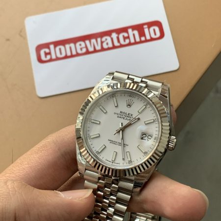Knock Off Rolex Datejust 41 Replica White Dial Swiss Clone 3235 Movement