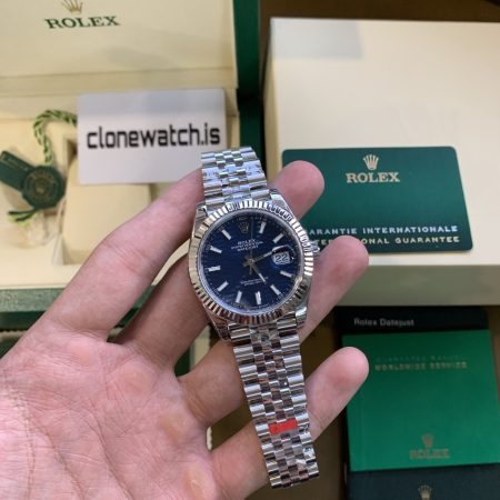 Buy Best 1:1 Rolex Datejust 41 Replica Fluted Motif Blue Dial 3235