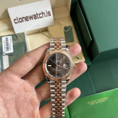 Best Fake Rolex Datejust 41 Replica Two Tone Wimbledon Clone 3235 Movement