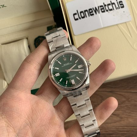 1:1 Replica Rolex Oyster Perpetual Clone 41mm Green Dial