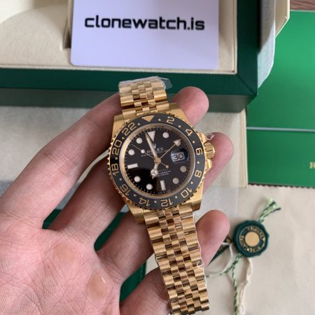 2023 New Model Rolex GMT Master II Superclone Yellow Gold Jubilee Bracelet Swiss 3285