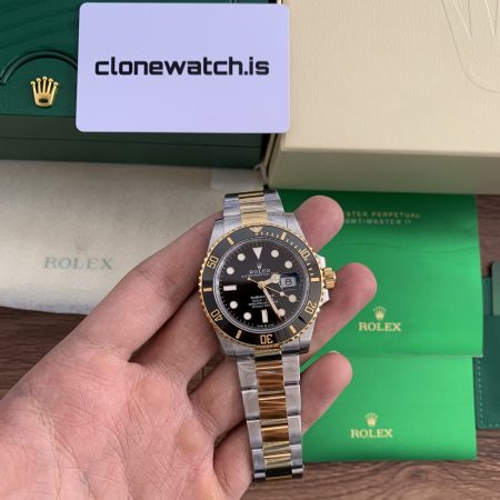 Super Clone Rolex Submariner Two Tone Black Dial