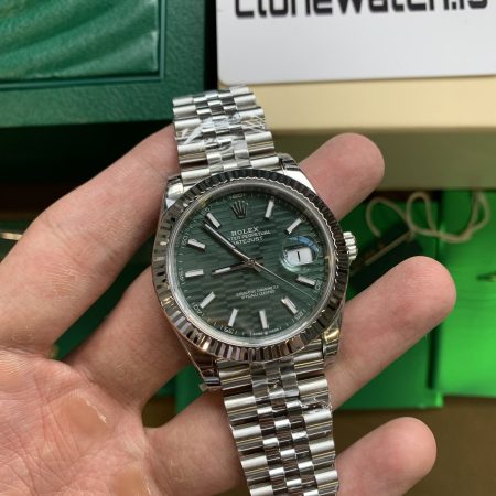 Superclone Rolex Datejust 41 Motif Green Dial Swiss 3235 Movment