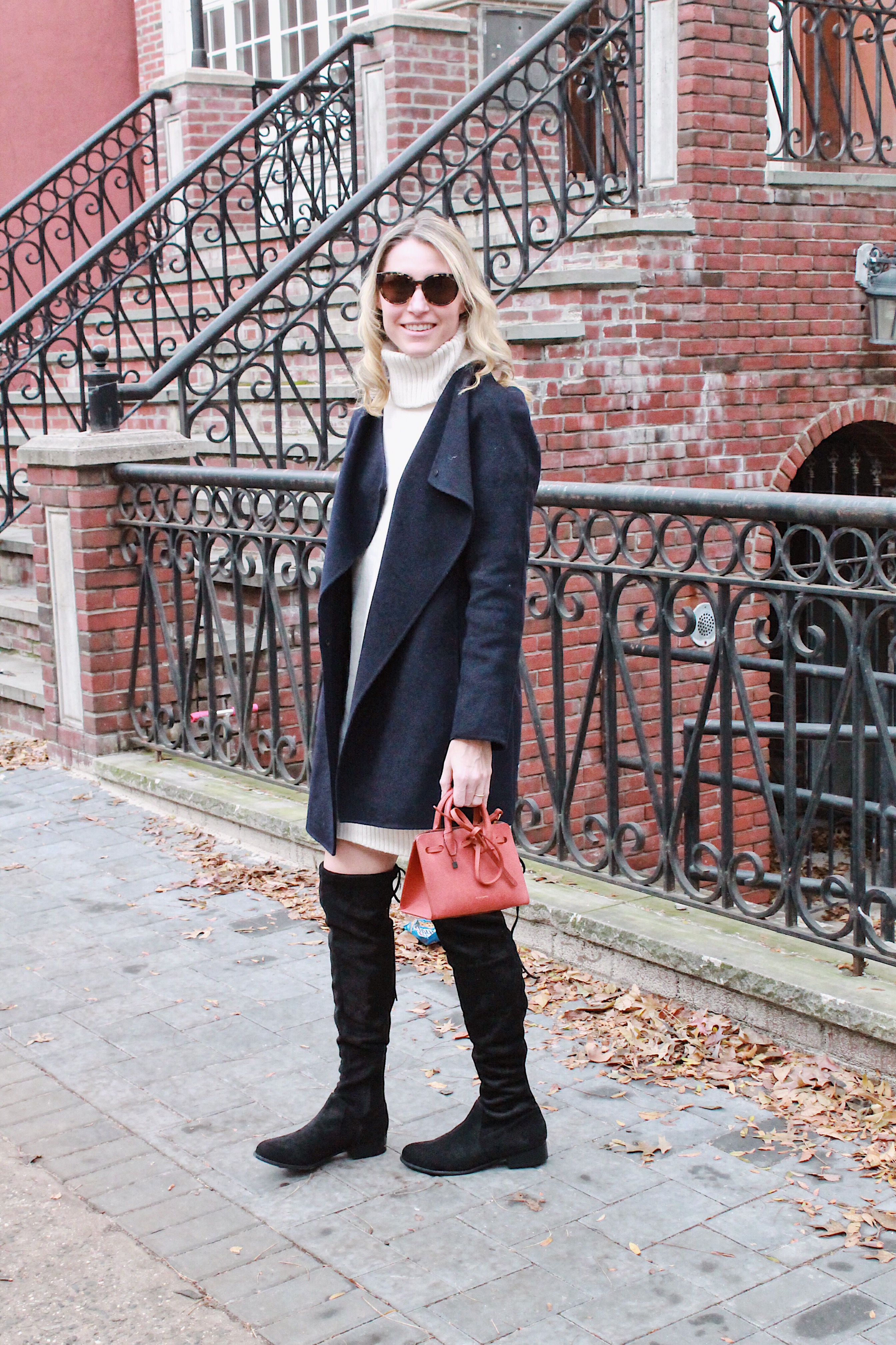 How to Wear a Sweater Dress to Work 