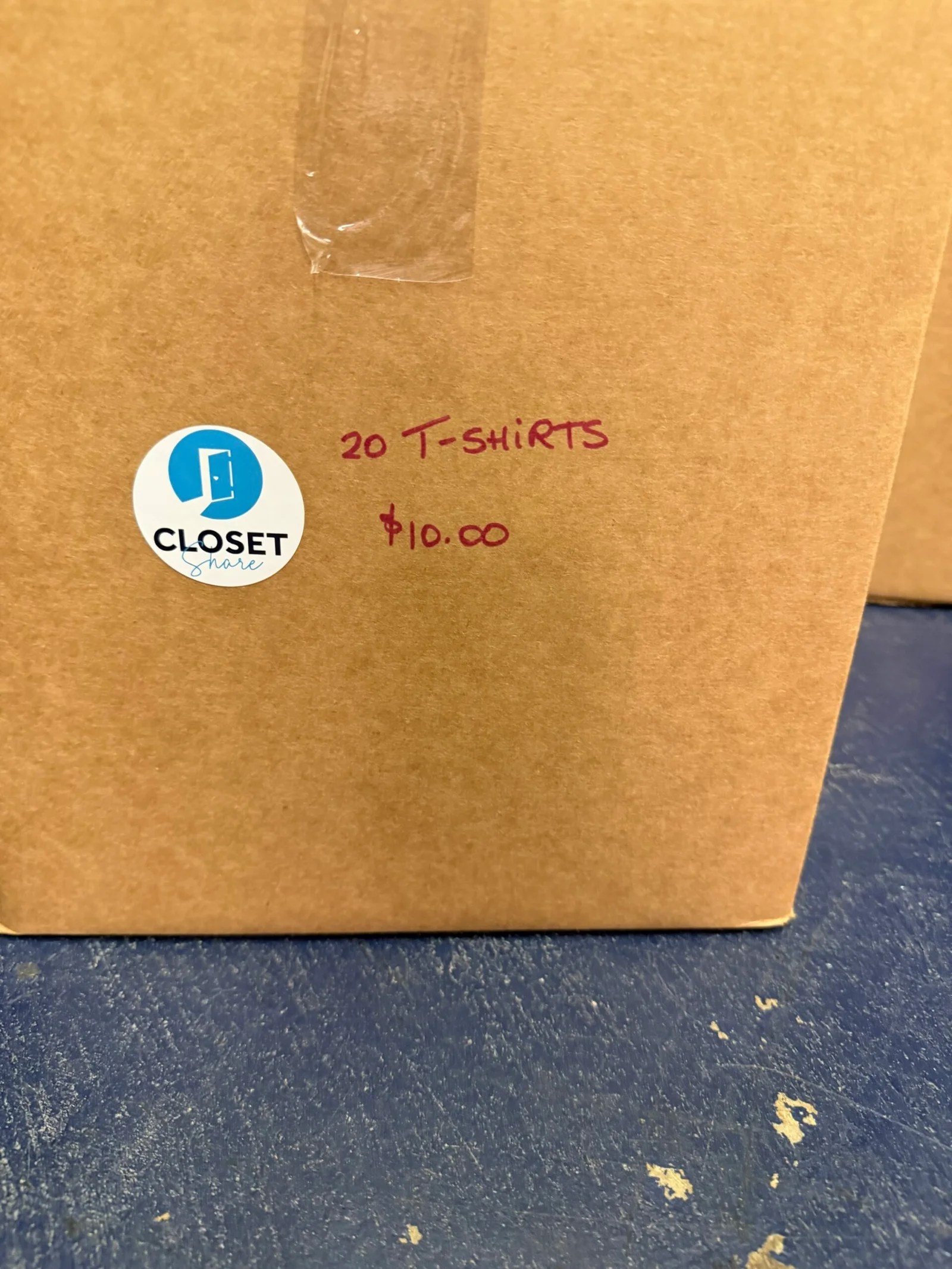Box of t-shirts