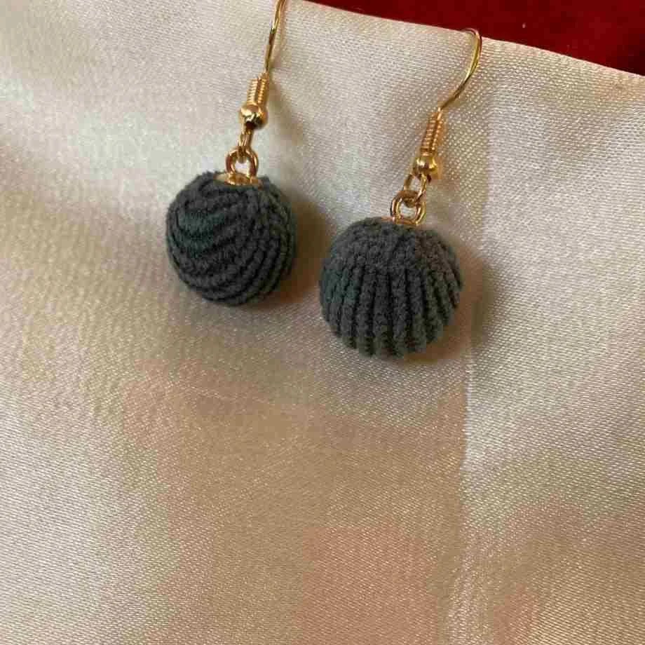 Handmade Crochet Pom-Pom Earrings
