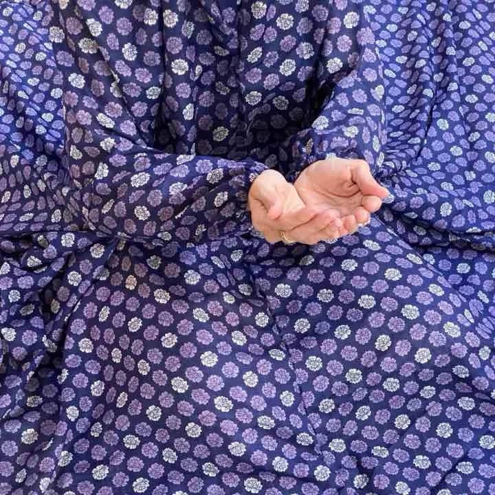 Printed namaz chadar with sleeves