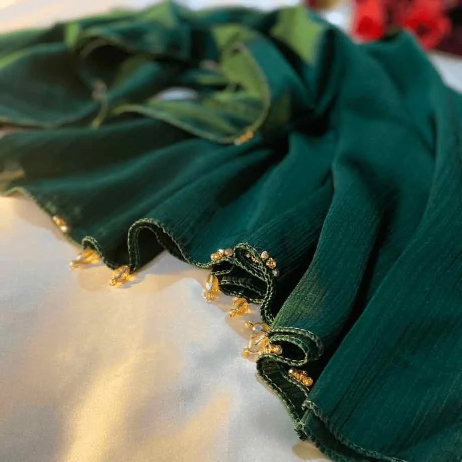Enchante Embellished Hijab Crinkle Silk