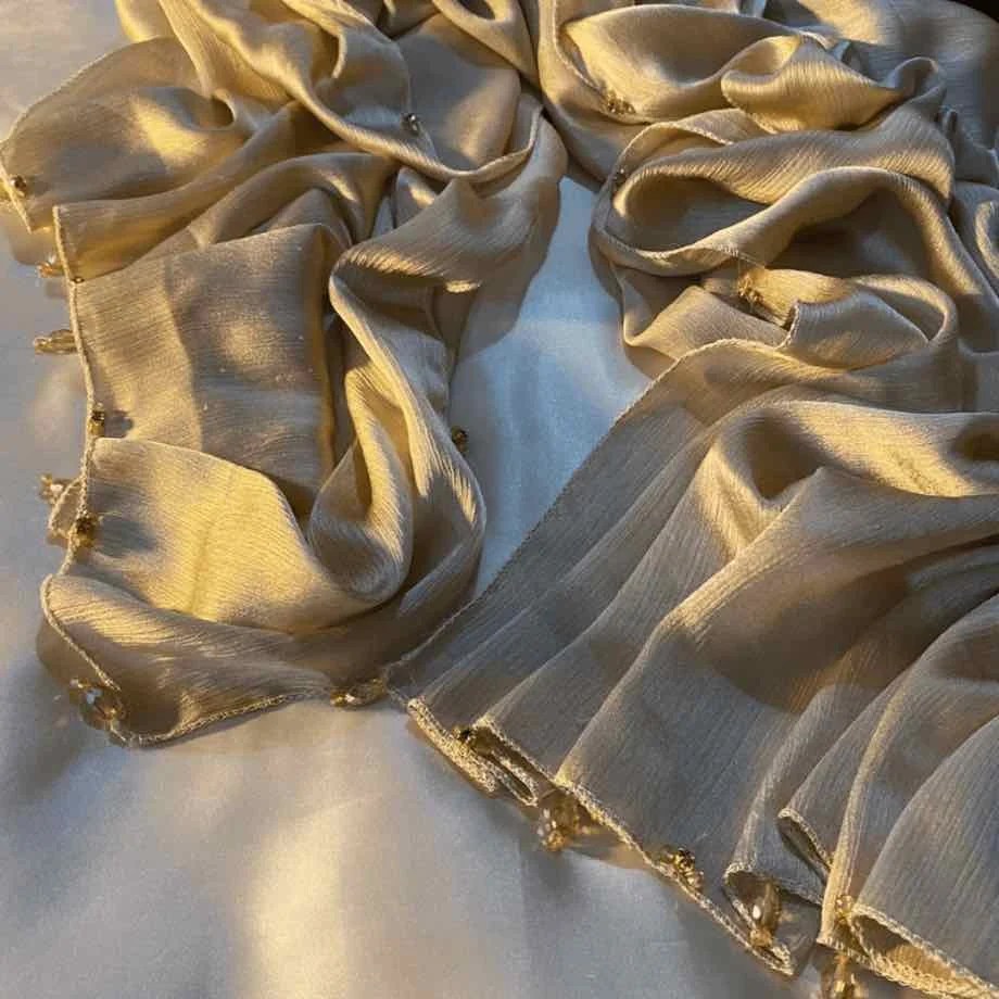 Enchante Embellished Hijab Crinkle Silk