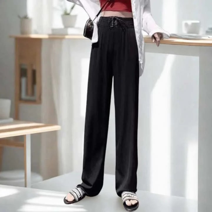 Imported High Slack Lace-Up Pants