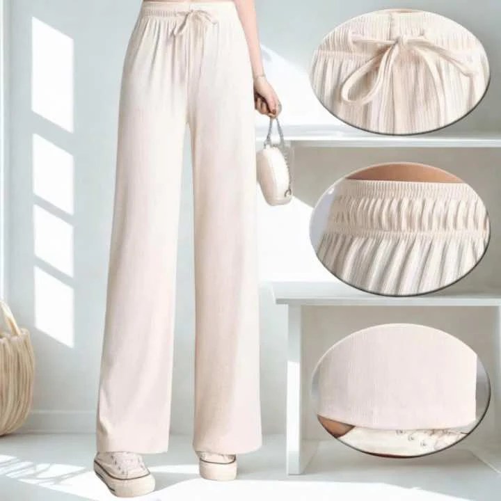 Imported High Slack Wide Leg Pants