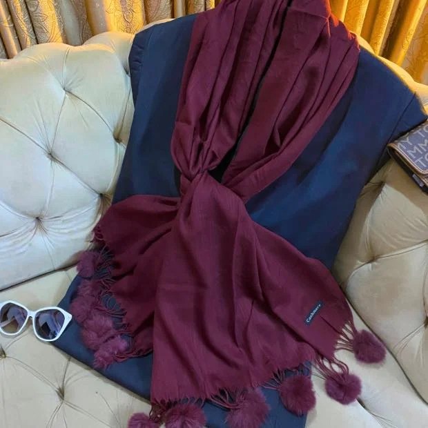 Turkish PomPom Hijab Clothifydotpk