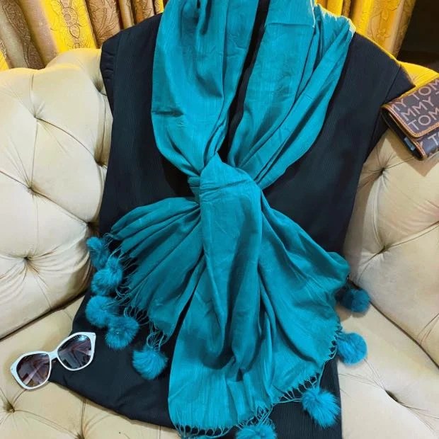 Turkish PomPom Hijab Clothifydotpk