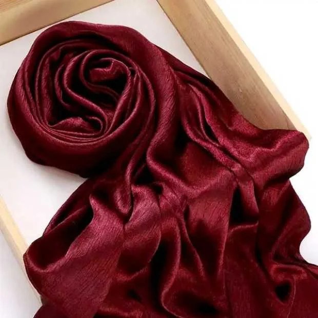 Crinkle Silk Hijab Clothifydotpk