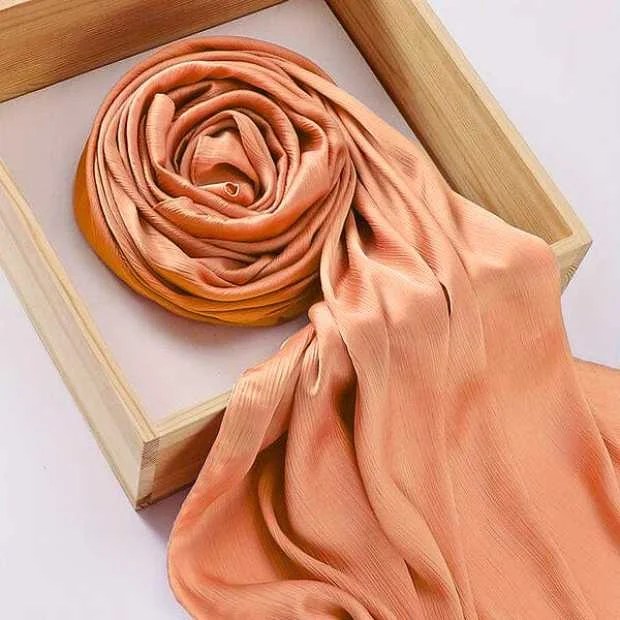 Crinkle Silk Hijab Clothifydotpk