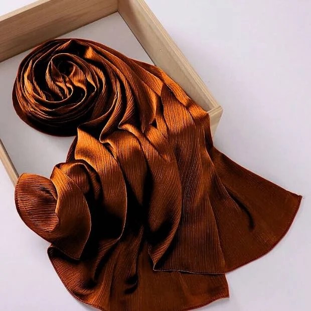 Crinkle Silk Hijab Clothifydotpk