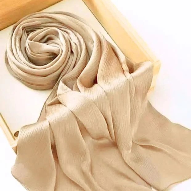 Crinkle Silk Hijab Clothifydotpk