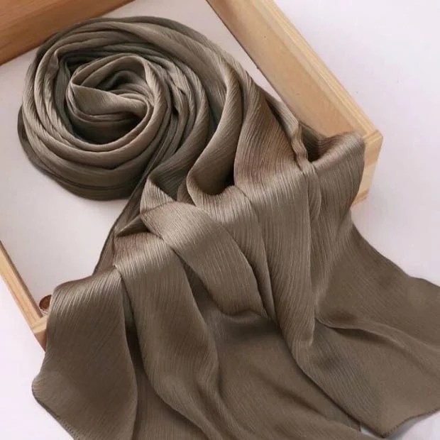 Crinkle Silk Hijab Clothifydotpk