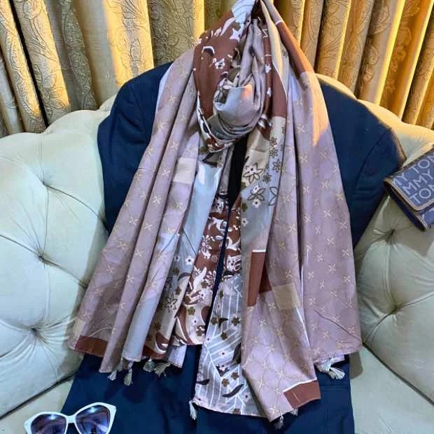 Printed Lawn Hijab Clothifydotpk