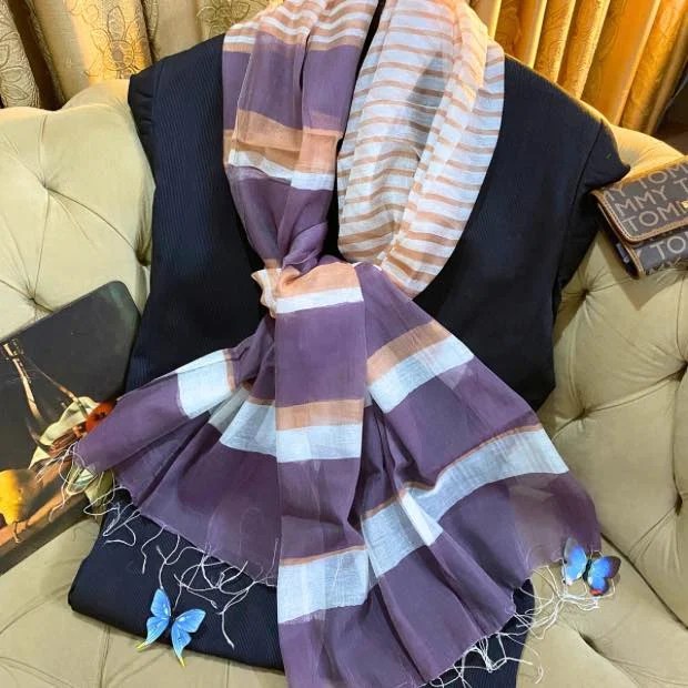 Stripe Viscose Hijab Clothifydotpk