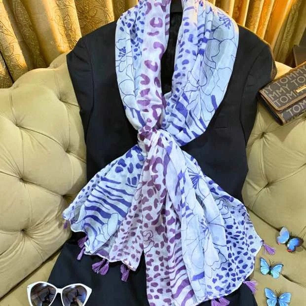 Printed Lawn Hijab Clothifydotpk