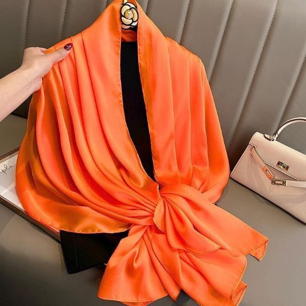 Plain Satin Silk Hijab Clothifydotpk