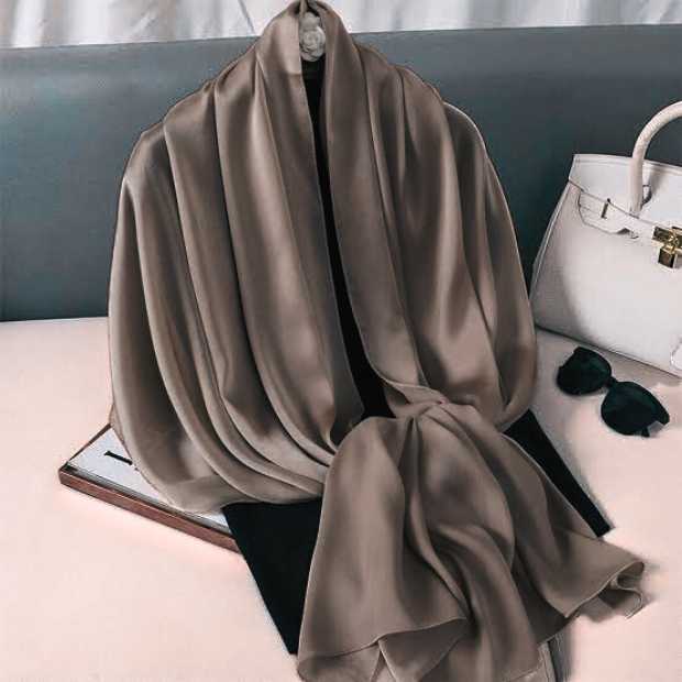Plain Satin Silk Hijab Clothifydotpk