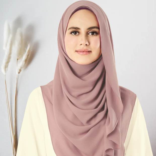 Sandstone Instant double loop hijab Ready to wear hijab Chiffon Georgette Hijab Clothifydotpk