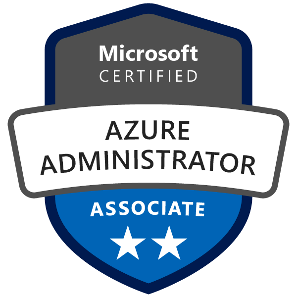 Microsoft Certified: Azure Administrator Associate badge