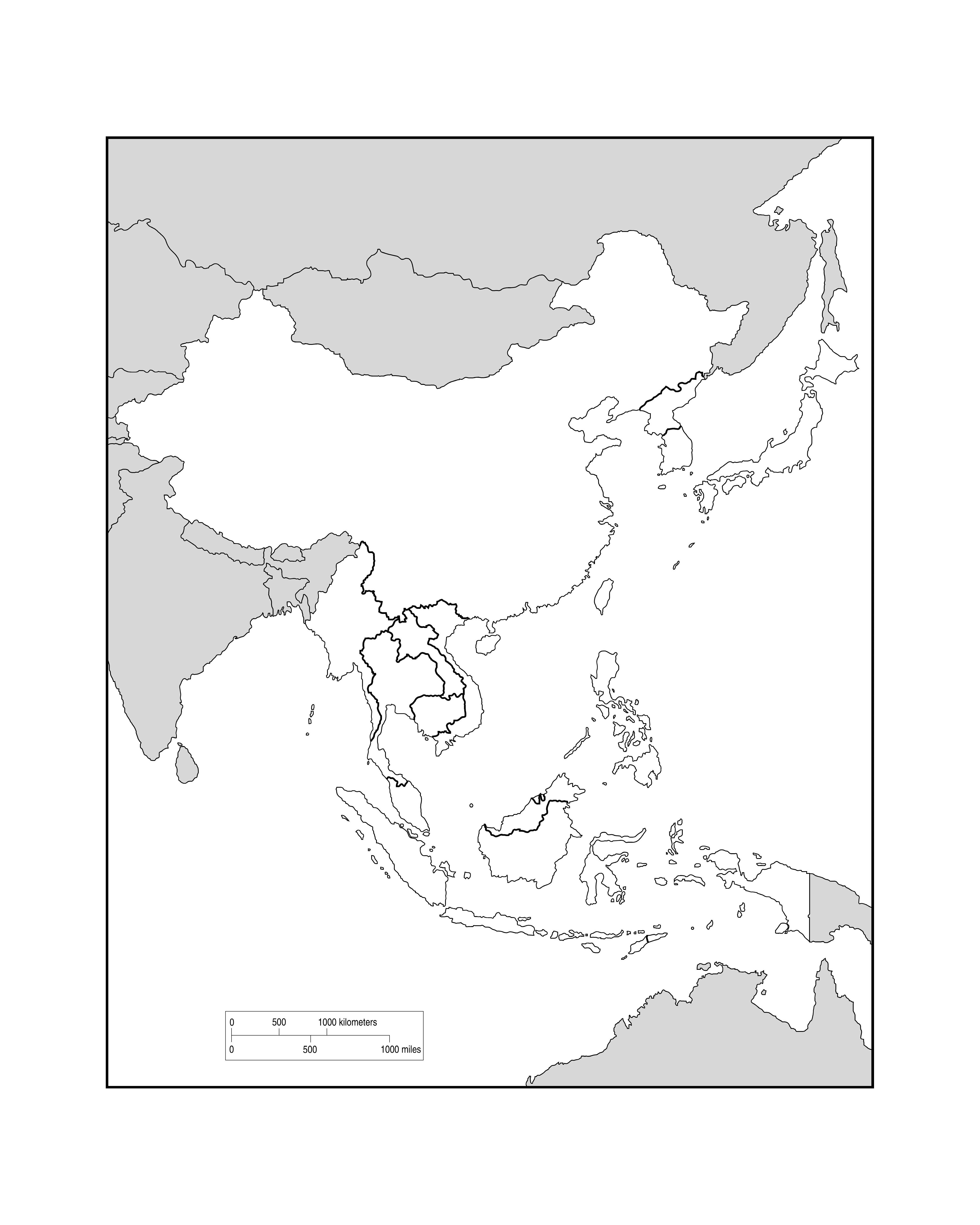 Map Quiz East Asia Map Physical Features Geography General Knowledge 