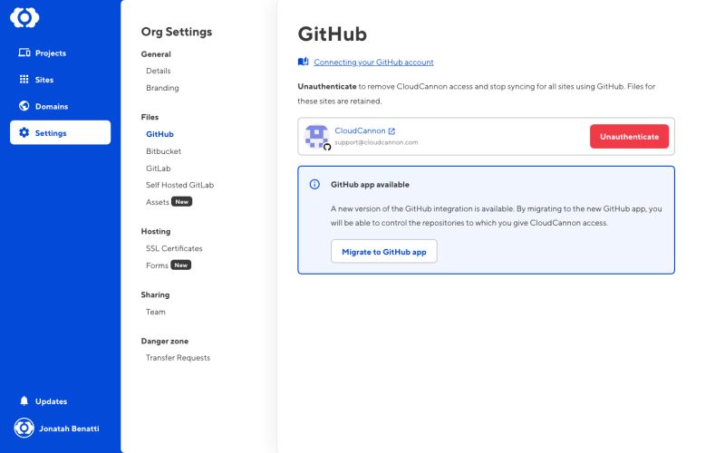 Connecting A Github Repository As Your Source Cloudcannon Documentation - Premium Vintage Photo Gallery - Retina