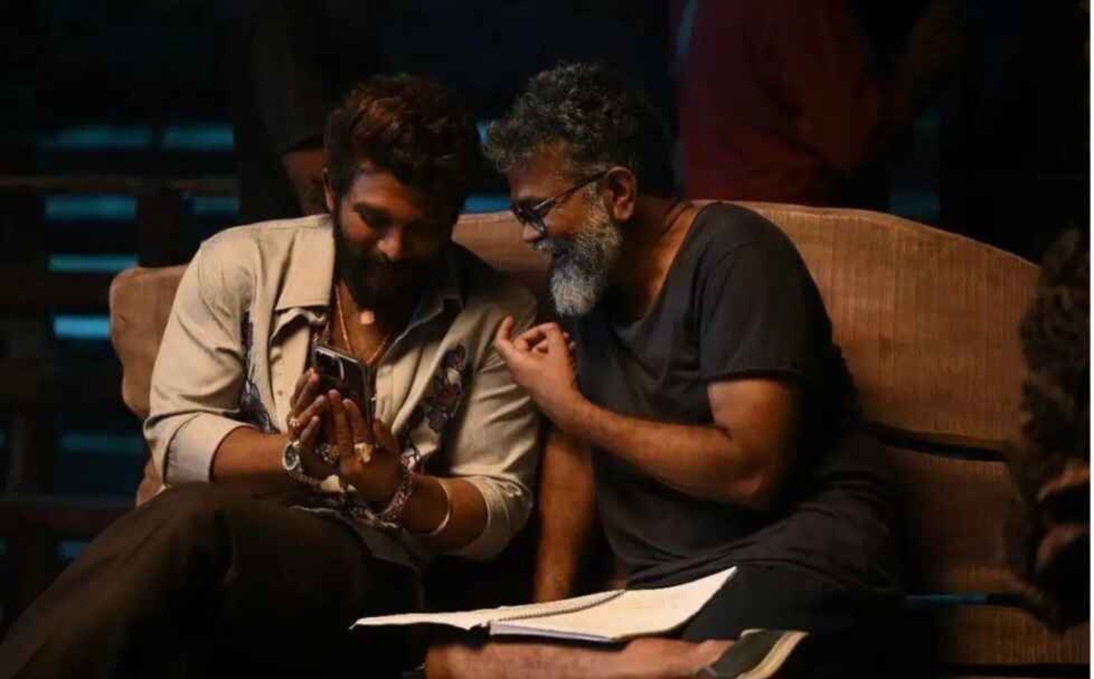 Behind the Scenes: Pre-Production Planning in Allu Arjun’s Action Movies with director during script discussion