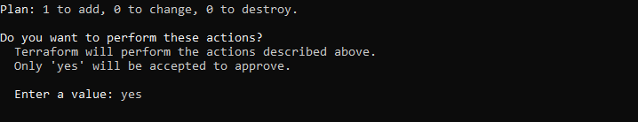 How to create s3 bucket using terraform action yes