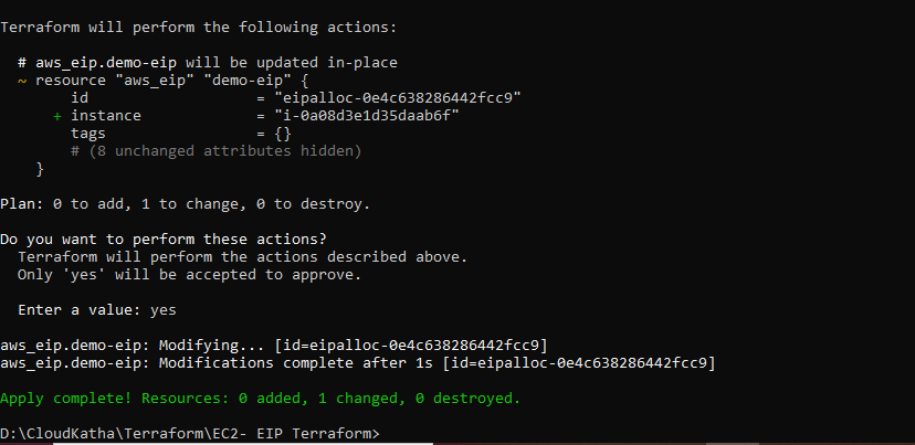 How to Attach Elastic IP to EC2 Instance using Terraform 4