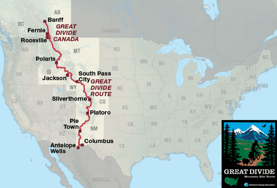 Tour Divide Gf Tour Divide Map 
