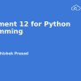 Assessment 12 For Python Programming | CloudxLab