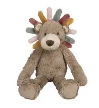 "Adorable lion cub plush toy, soft and cuddly for newborns. The perfect playtime companion for your little one! #liontoy"