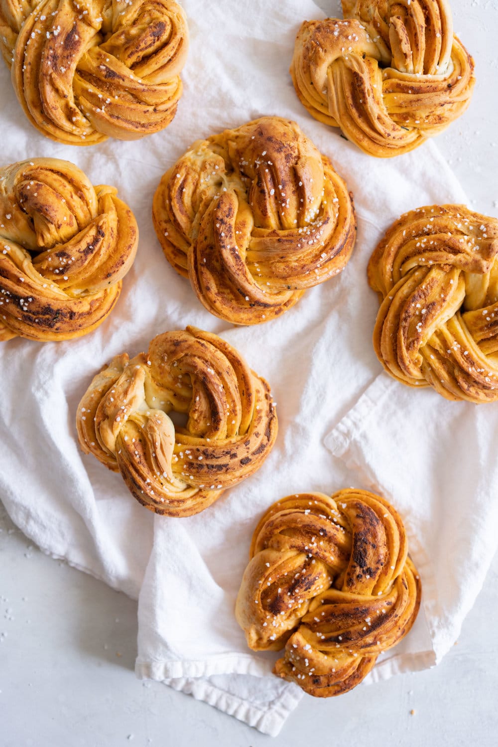 pic Braided Brioche Knots roasted garlic tomato and ricotta