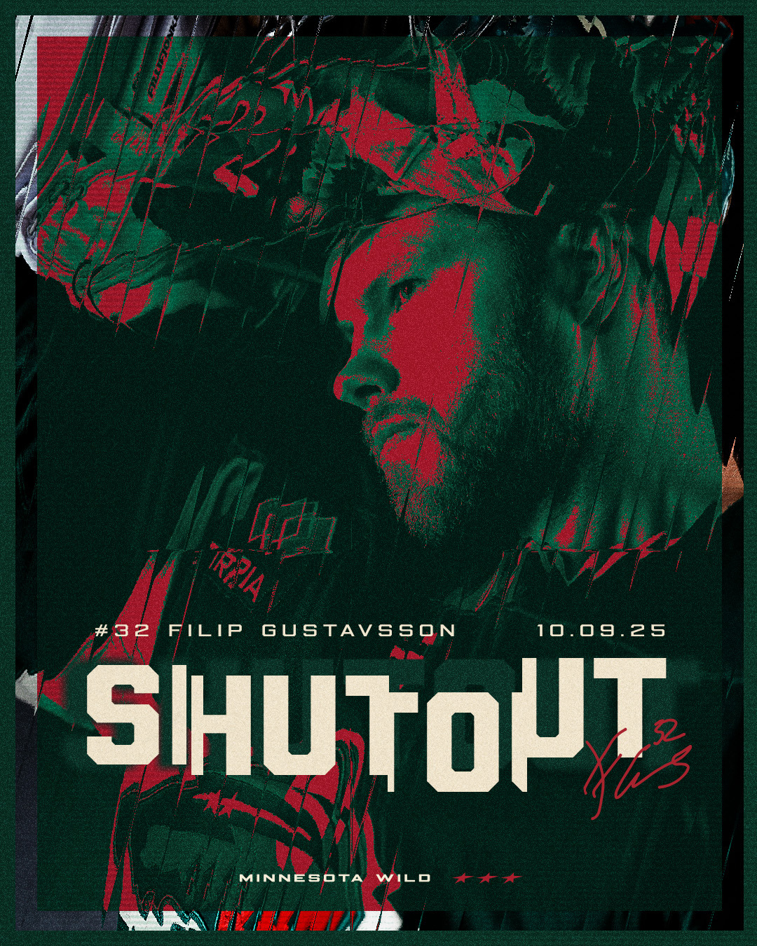 Minnesota Wild Goaltender Filip Gustavsson posts a shutout to begin the season! Gus Bus!