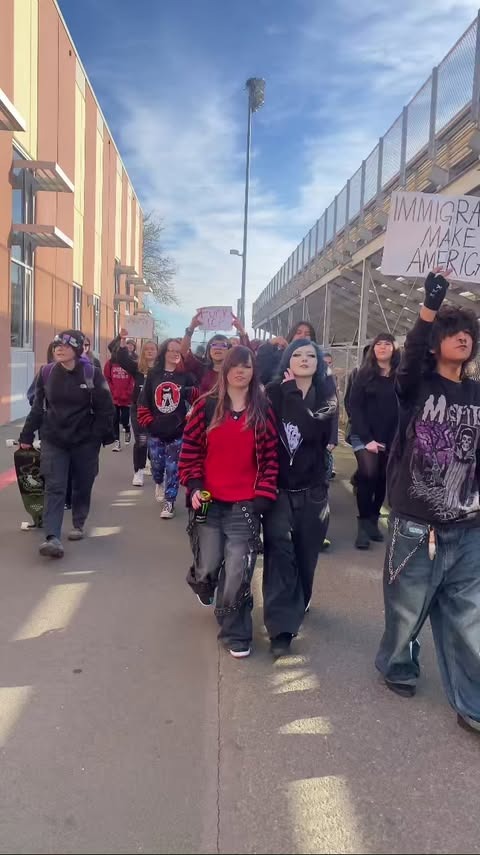 Picture of South Salem High School protest taken by Sam Fraley '27