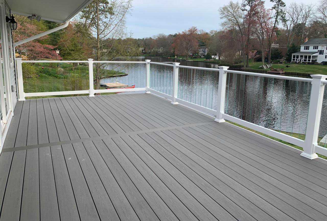 Timbertex Deck with Glass Railing completed by CMB