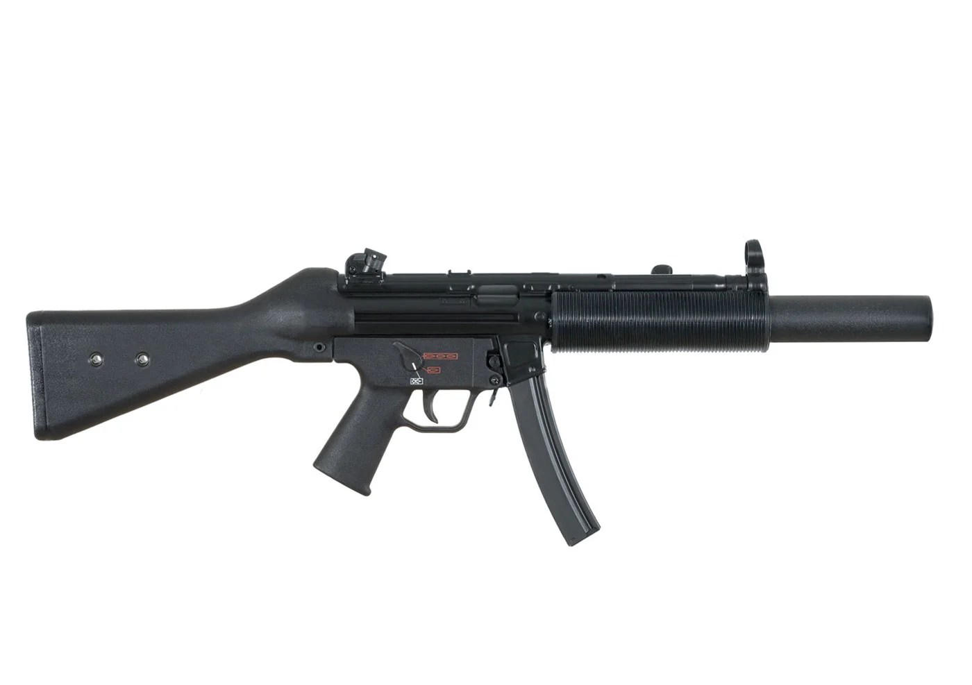 HK MP5SD 9x19mm integrally suppressed submachine gun
