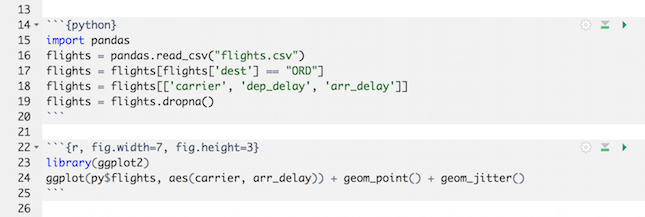 reticulate: using R and Python from R Markdown