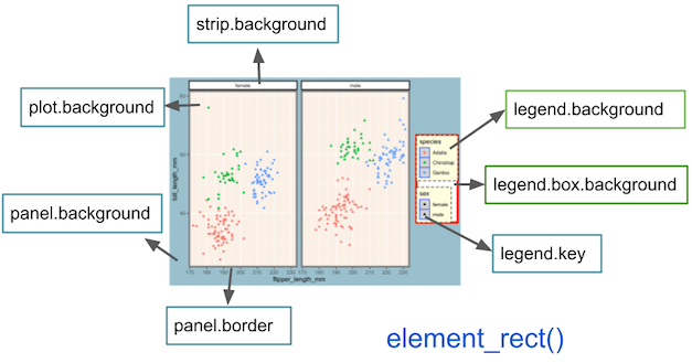 Anatomy of Rectangle Elements in ggplot2